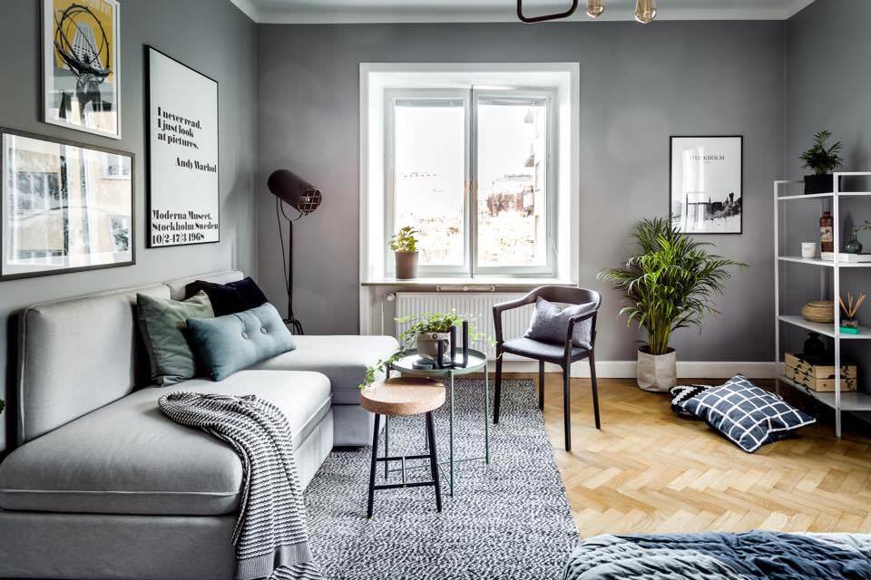 Salon de style scandinave