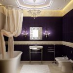 design de salle de bain chic avec toilettes