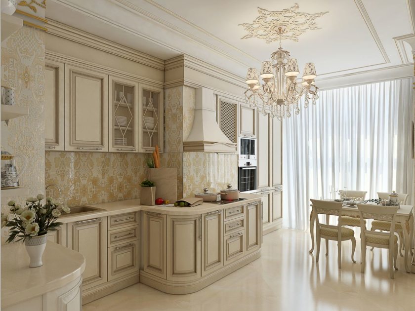 Cuisine classique beige