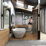 Large loft bathroom