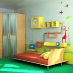 Le décor de la chambre des enfants peinte sur le mur