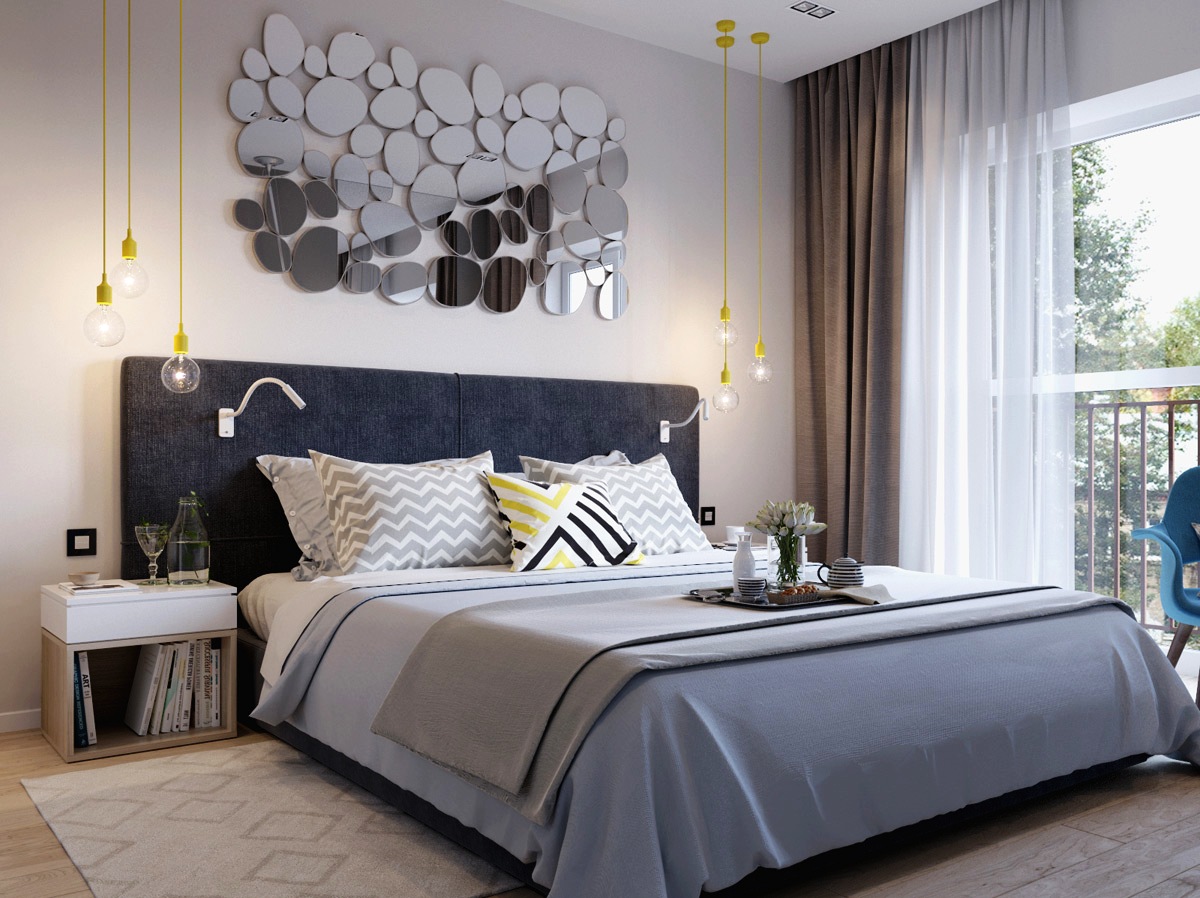 Décor de chambre gris