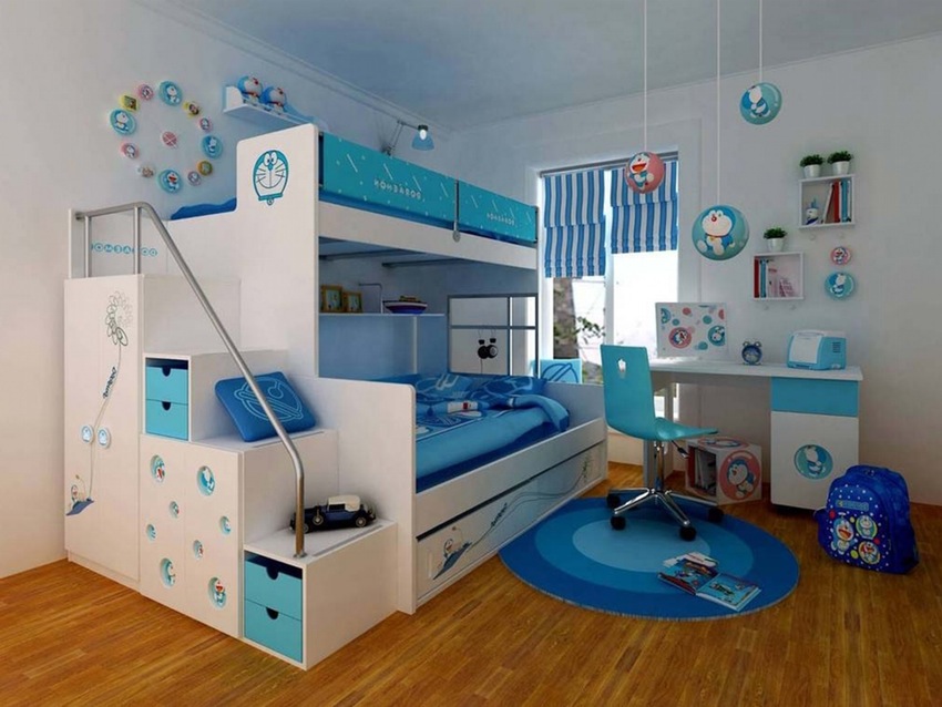 Décor dans une chambre d'enfant pour un garçon