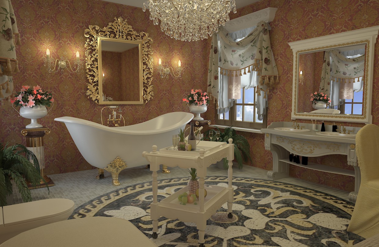 Empire style bathroom design