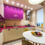 Cuisine moderne violet brillant