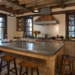 Kitchen design in a private house. Country style interior.