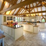 Design of a kitchen in a private house in Provence with a U-shaped set