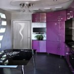 Kitchen design in a private house. Techno style.