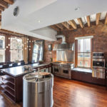 Kitchen design in a private loft townhouse