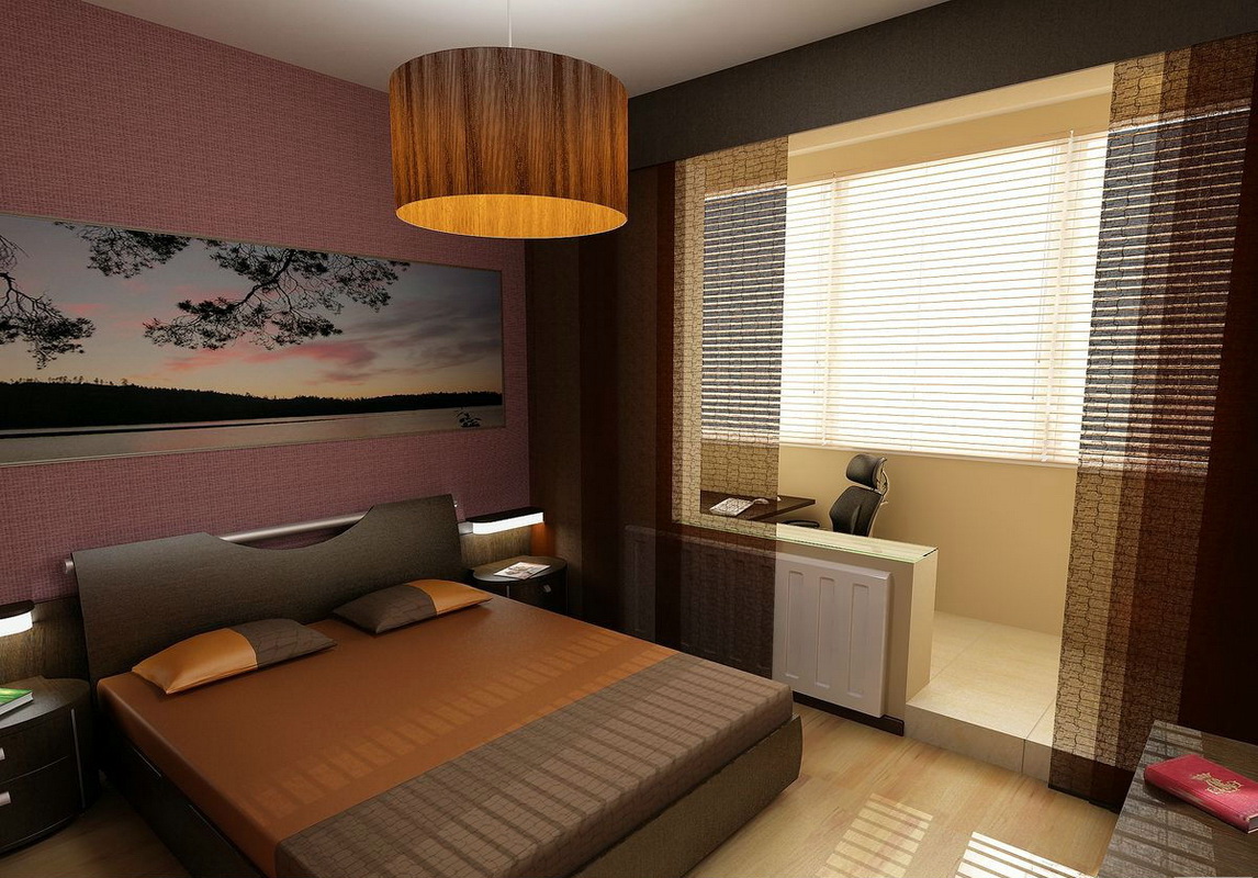 modern bedroom with balcony