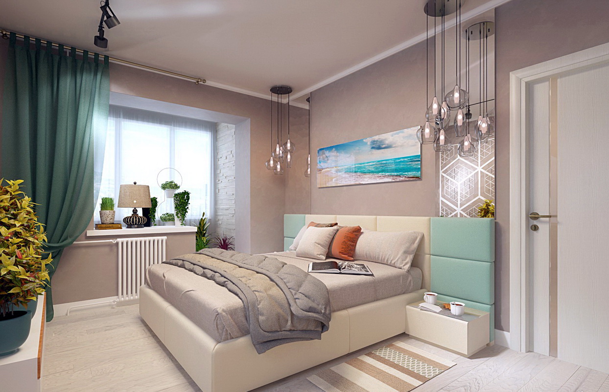 bedroom decor with balcony