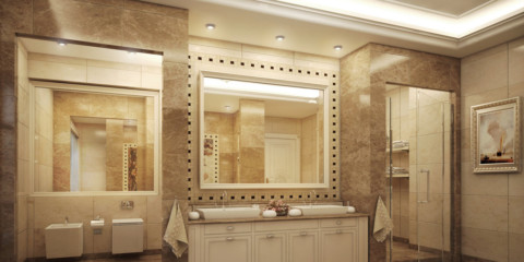 Bagno classico in beige