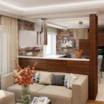 living room kitchen design 18 m2 design