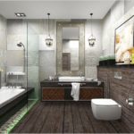 Conception de salle de bain contemporaine en boiseries