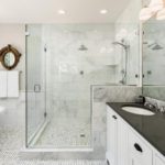 Modern white bathroom design