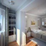 bedroom with balcony design photo