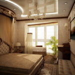 bedroom with balcony decoration