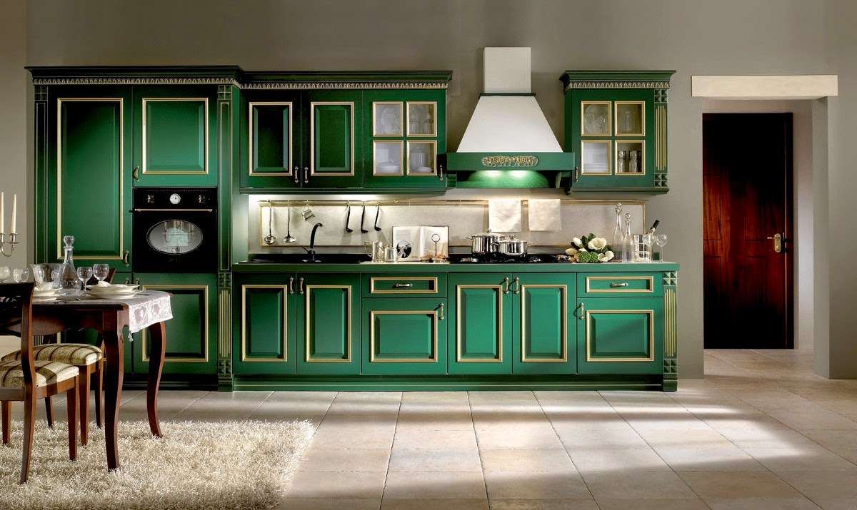 cuisine vert foncé