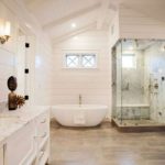 bathroom with shower interior photo