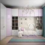 option d'un décor clair pour une chambre pour une photo de fille