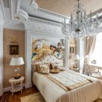 un exemple d'un bel intérieur de chambre à coucher dans l'image de Khrouchtchev