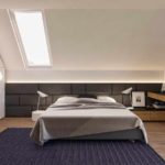 option d'un beau style de chambre dans le grenier photo