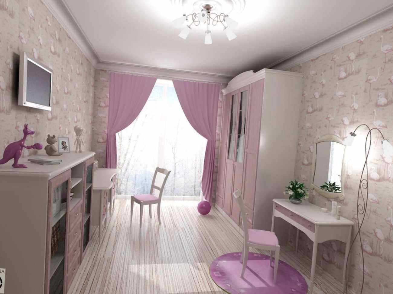 une variante d'un beau style de chambre pour une fille