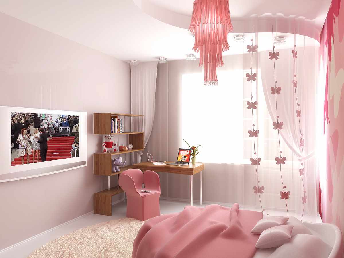 idée d'un intérieur de chambre lumineux pour une fille