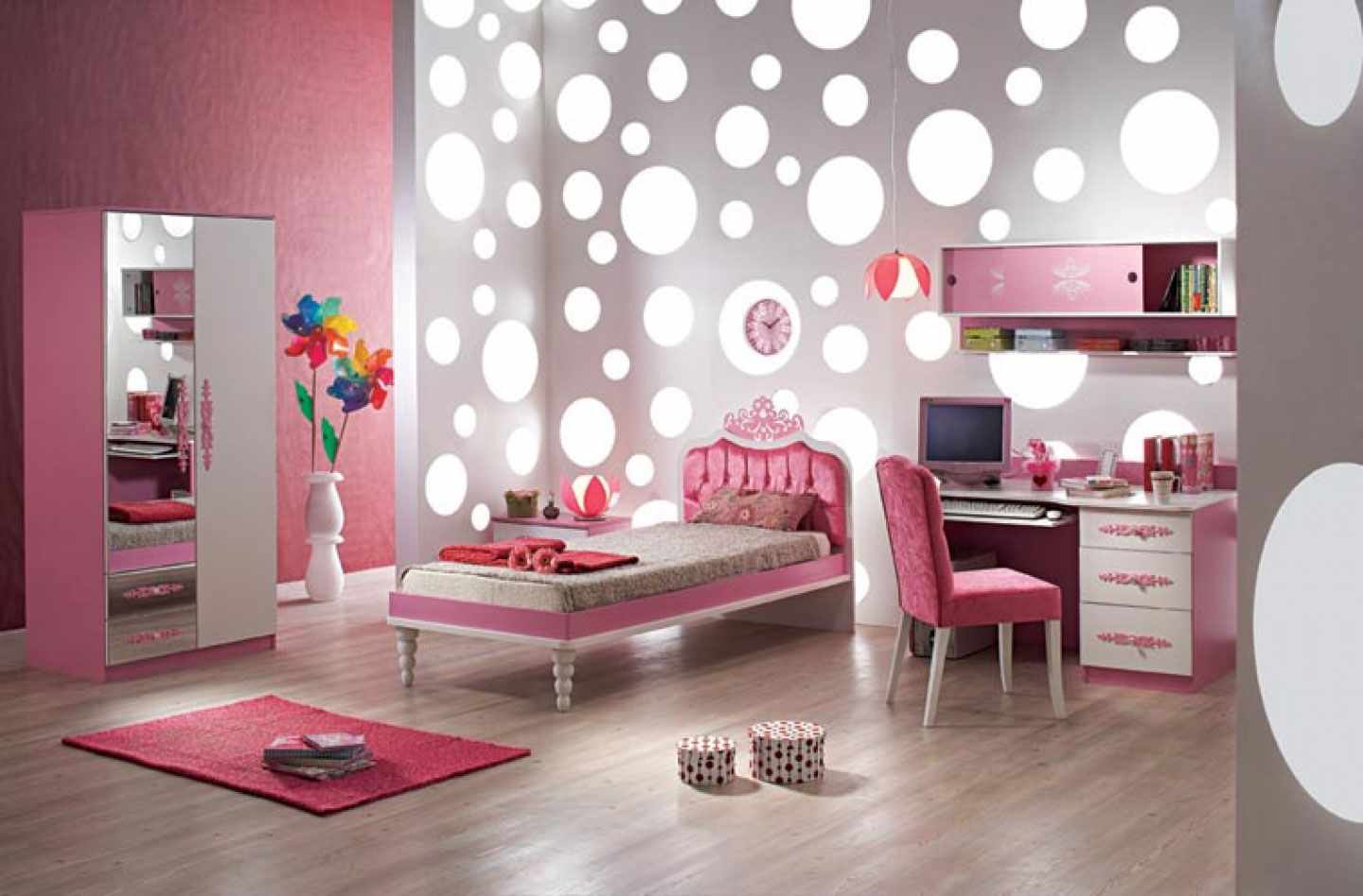 option pour un intérieur de chambre lumineux pour une fille