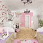 idée d'un style lumineux pour une chambre pour une fille photo