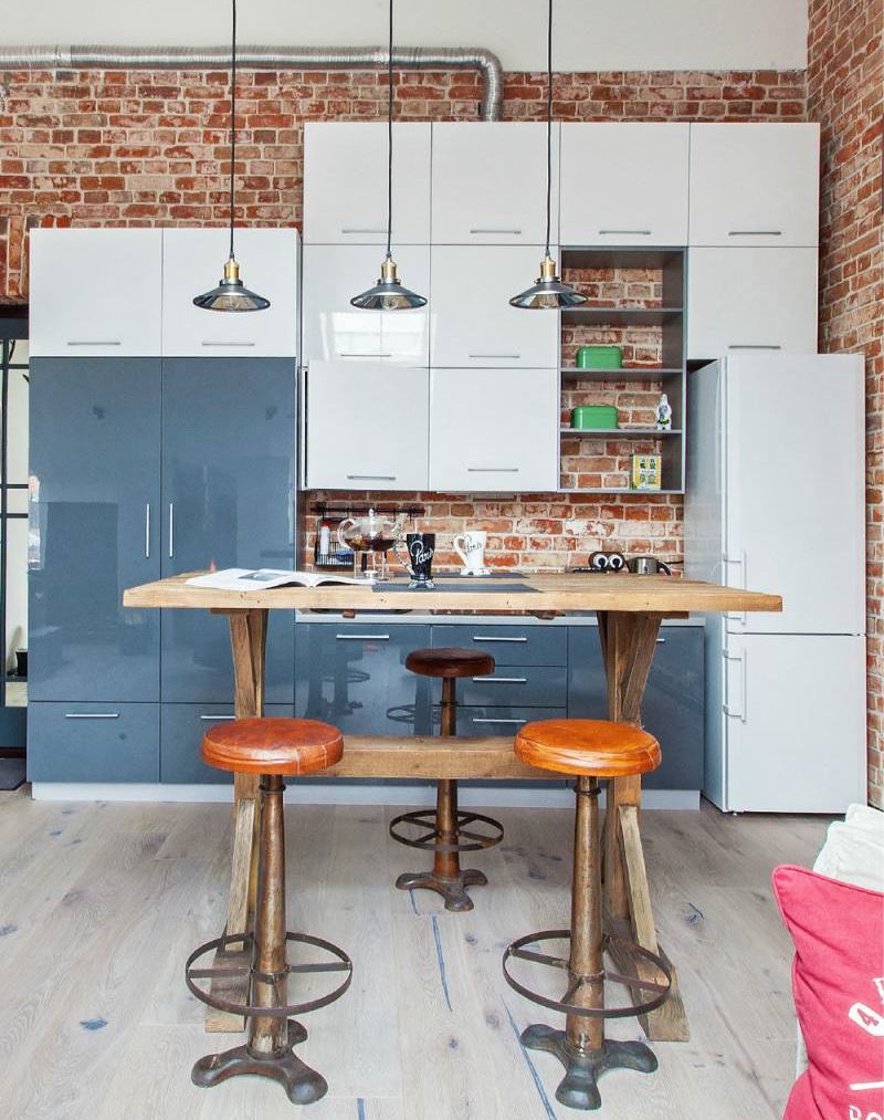 Cuisine moderne dans le style loft