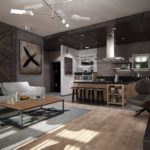 Projet de conception d'une cuisine moderne de style loft