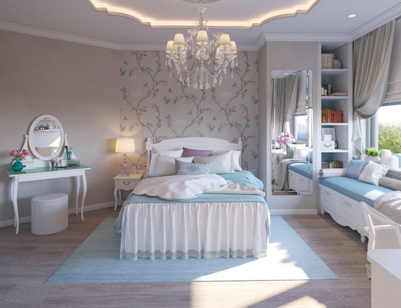 Chambre design dans un style classique