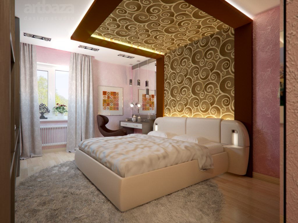 conception de chambre à la mode avec décor