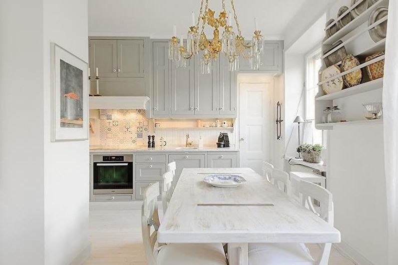 White dining area interior