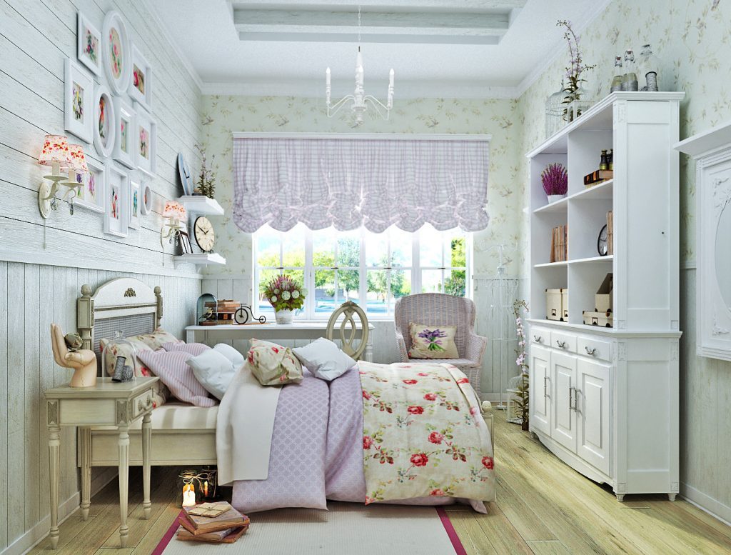 Intérieur de chambre d'enfant de style provençal