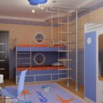 Chambre d'enfant dans les tons bleus