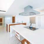 Snow-white kitchen in a country house