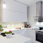 White interior of a bright kitchen