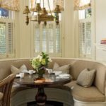 Dining area in bay window of a country house