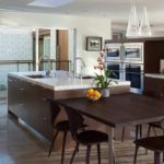 Dark-colored kitchen furniture