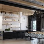 Industrial style country house kitchen