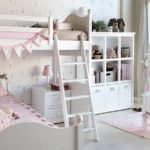 White furniture in a bright nursery