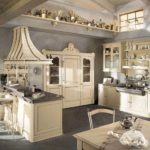 Interior of a large kitchen of a country house