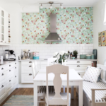 Fine mint wallpaper for provence kitchen