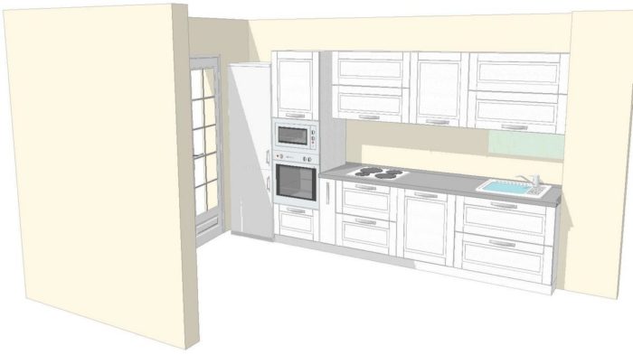 Projet de conception d'une cuisine linéaire