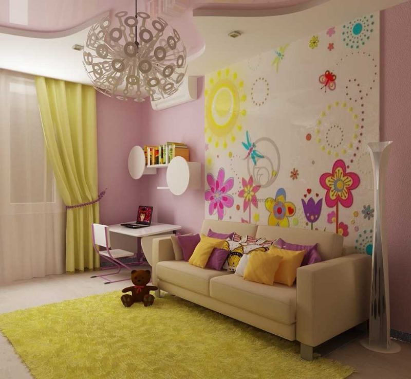 Décoration murale dans un espace enfant de 12 places