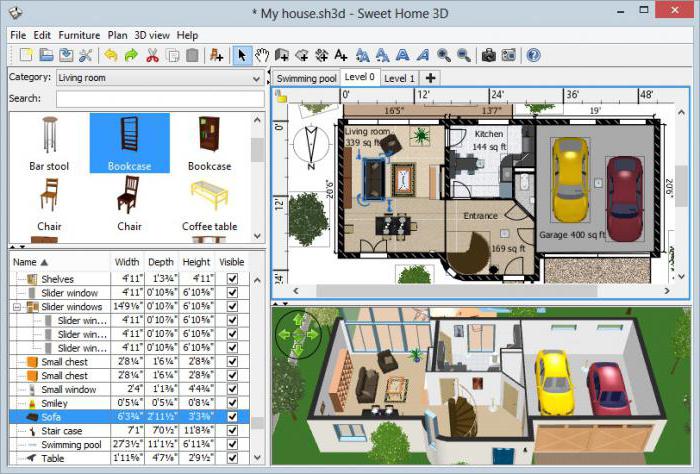 Schermata di Sweet Home 3D