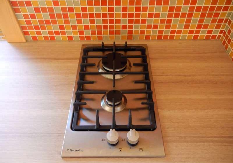 Double burner gas panel