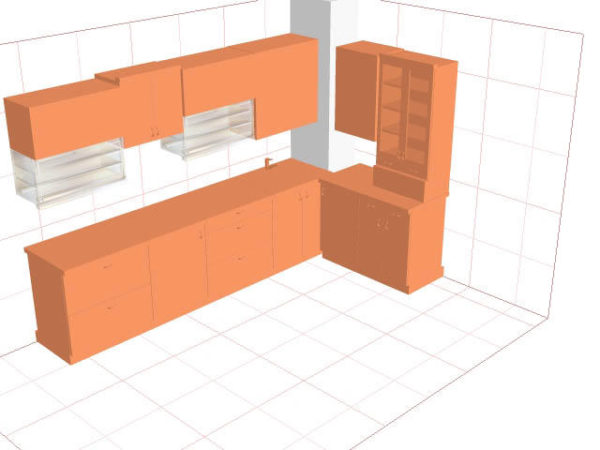 Conduit de ventilation dans le coin de la cuisine